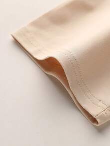 一件装游戏主题青少年男童T恤，“吃、睡、玩”标语上衣，春夏校园日常穿着 - 杏色 - 查看 3