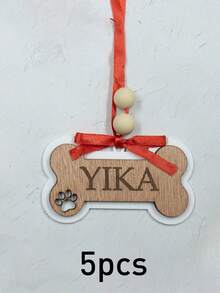 Personalisierte Weihnachtsdekoration mit Namen, personalisierte Weihnachtsornamente für Hunde, Hundeornamente für Weihnachtsbaum, Hundebasteleien, personalisierte Weihnachtsgeschenke, Selbstgemachte Ornamente, Partydekoration, Holz Doppelknochen Ornamente, Raumdekoration, Weihnachten, individualisierbar, Garten, Mutter, Familie - Stil B - Übersicht 16