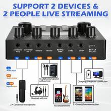 2026 Upgraded Podcast Equipment Bundle For 2, Recording Studio Package With Pro Audio Interface And Podcast Microphone For Gamer Podcasting, Recording, Singing, Streaming - 黑色-F998音效卡套裝+1個麥克風 - 查看 7