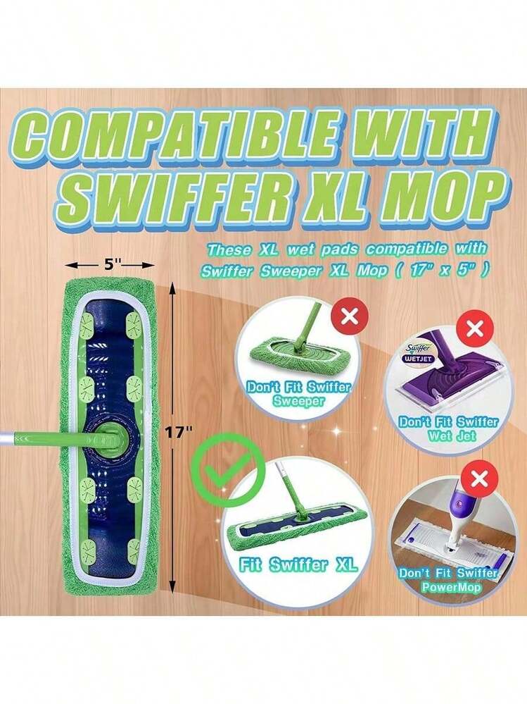 3/5/8pcs Reusable Microfiber Mop Pads (Mop Not Included), Compatible With XL Mops, Suitable For Kitchen, Living Room, Bedroom, Dry & Wet Use On Hardwood Floors, Tiles, Household Cleaning Tool - Multicolor - View 9