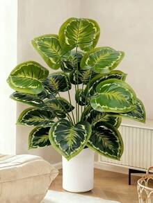 1 bucată 12/18 frunze plantă tropicală artificială mare, plantă tropicală înaltă veșnic verde și realistă, plantă Monstera din plastic, potrivită pentru casă, birou, grădină, hotel, decor interior și exterior