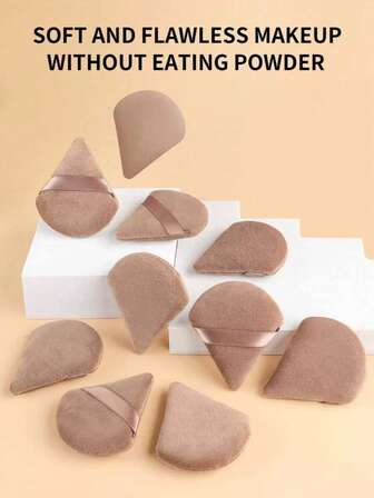 24 piezas/15 piezas/8 piezas/5 piezas Esponja de maquillaje en forma de triángulo, borla de polvo suave para polvo suelto, fijación de rostro, polvo corporal, set de esponjas mezcladoras de maquillaje, herramientas de belleza y maquillaje