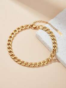 1pc Stainless Steel Anklet, Minimalist Anklet For Women, Suitable For Daily Wear And Jewelry Gift - Anklet - View 4