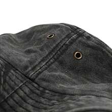 R.M. Williams Bucket Hat For Men - Lightweight Breathable Outdoor Fishing & Camping Hat With Adjustable Strap, Wide Brim For, Stylish Black Design For Casual Wear, Fishing Hat, Hat, Stylish Bucket Hat, Durable Headgear - 黑色 - 查看 4