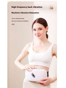 1pc Rechargeable 1200mAh*2 Abdominal Massager Stomach Machine Lazy Exercise Machine Home Multifunctional Waist And Back Hot Compress ﻿ - Multicolor - View 5