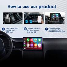 这款二合一无线 CarPlay 适配器兼容 Android Auto 智能迷你盒，可通过 Wi-Fi 自动连接，并兼容丰田、沃尔沃等车型。 - 黑色 - 查看 6