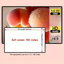 100-150英寸便携式投影幕 - 可折叠高清幕布，适用于户外活动、临时会议、派对，支持3D和4K超高清显示，户外娱乐产品 | 超高清幕布 | 轻便幕布