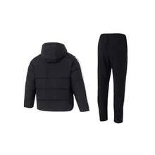 Adidas طقم رجالي من قطعتين: جاكيت وبنطال. جاكيت مريح وعملي للاستخدام اليومي، ببطانة صوف محبوكة ناعمة ومريحة. - أسود/أبيض - مشاهدة 2