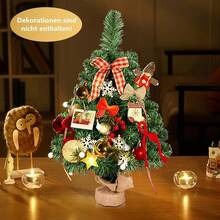 COSTWAY 60 Cm Small Christmas Tree, Mini Christmas Tree With 50 Branches And Base, Artificial Table Christmas Tree Diameter 40 Cm For Home Office - No Lighting. - View 2