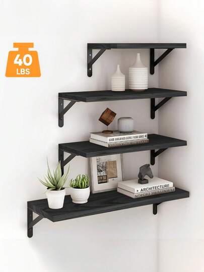 4 Repisas Flotante Madera Minimalista Muebles Hogar Decorar