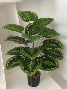 1 bucată 12/18 frunze plantă tropicală artificială mare, plantă tropicală înaltă veșnic verde și realistă, plantă Monstera din plastic, potrivită pentru casă, birou, grădină, hotel, decor interior și exterior