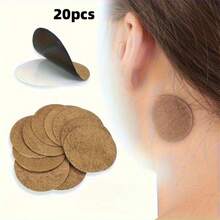 20/50/100片耳部护理贴，采用天然成分制成，用于增强听力并舒适耳部，适用于汽车、火车、轮船和飞机旅行。 - 黑色 - 查看 8