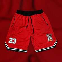Summer Loose Pocket Drawstring Knot Sports Daily - 紅色 - 查看 6