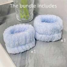 2条/4条/6条/8条/10条装可重复使用腕带毛巾，柔软吸水腕带，适用于洗脸、化妆、运动，多种颜色和尺寸可选。 - 彩色 - 查看 49