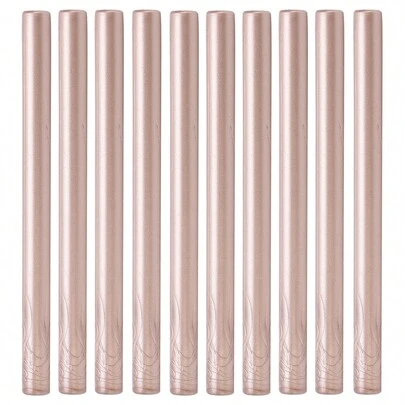 10 Piezas de Bastones de Cera de Sellado (Color Oro Champán), Cera Flexible y Sin Humo para Sellos Calientes, Ideal para Sobres, Tarjetas, Manuscritos y Embalajes de Regalos