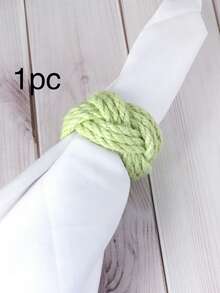 1/4/6/12pcs Bohemian Style Linen Rope Napkin Rings, Suitable For Wedding Party Table Decoration, Countryside Style Napkin Holders, Outdoor Simple Chic Rope Woven Napkin Clips, Birthday Party Napkin Rings, Minimalist Multi-Color Linen Rope Napkin Rings Series - Multicolor - View 23