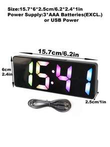 1pc LED Mirror Display Digital Alarm Clock With Real-Time Temperature Display, Adjustable Brightness And Voice Control, Light Sensor Alarm Clock, Home Decor, Bedroom Decor Gift, Birthday Graduation Digital Clock, Dorm Decor, Back To School Decoration, School Surprise, Study Supplies