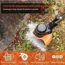 Cortacésped Eléctrico Inalámbrico 21V - Herramienta Multifunción con 4 Cuchillas + 2 Baterías, Ligero 1.6kg para Huerta, Camping, Hostal y Mantenimiento de Patio/Herramienta de Jardín Multifunción 800W - Cortacésped Batería de Litio + 4 Cuchillas Intercambiables, Ideal para Huerta, Balcón y Camping en México - Amarillo Mostaza - Ver 6