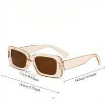 2025 Summer Fashion Square Frame Sunglasses For Women, High-End Street Style, Versatile, Face-Slimming, Men's Sunglasses - Gọng màu đỏ với tròng kính đen và xám. - Xem 4