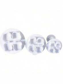 3Pcs/Set Silicone Cookie Cutter Hydrangea Fondant Cake Decorating Sugar Craft Plunger Pastry Flower Blossom Mold Home Cake Tools - White - View 4