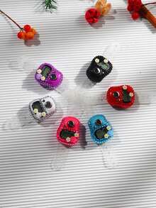 Rhinestone Flower Electronic Finger Tally Counter, Digital Display, Manual Click Counter, Handheld Counting Counter For Knitting, Golf, Fishing, School Sports Events, Ramadan Gift - Multicolor - View 4