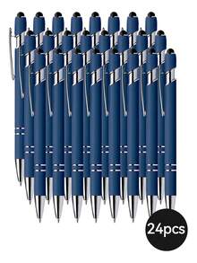 1-32支定制金属伸缩圆珠笔+触控笔套装 | 防滑笔握+书写流畅的中号笔尖 | 兼容智能手机/平板电脑/办公设备 | 可刻字/日期/Logo | 商务刻字笔+教师节礼物+新人中性笔 | 适合学生/上班族/教师（男女通用） | 节日/生日礼物（母亲节/圣诞节/毕业典礼） | 办公/学习必备 | 多场景适用（教室/宿舍/商务会议），办公室装饰，永恒之爱 - 深藍色 - 查看 19