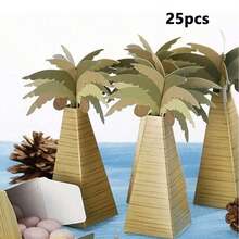 5/10/15/20/25个装夏威夷椰子树造型礼盒 - 异域热带风情派对礼品 - 营造节日氛围，适用于圣诞节、万圣节、节日、感恩节等场合的礼品包装 - 彩色 - 查看 7