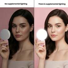 1 pieza Luz portátil circular para selfie de 150mAH con clip, luz de anillo para selfie LED, luz de video LED portátil regulable, para cámara y videocámara, vlogging para fotografía, autorretratos, grabación de video, videollamadas, entrevistas, transmisión en vivo, vlogs, reuniones familiares, fiestas de Navidad, para selfies portátiles, actividades al aire libre - Multicolor - Ver 4