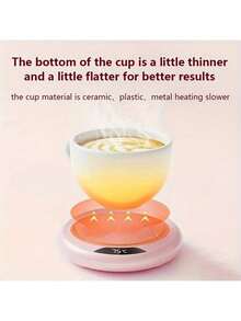 USB Smart Electric Coffee Warmer Pad - Suitable For Coffee, Tea And Other Beverages, 3 Temperature Settings, USB Powered, 8-Hour Auto Shut-Off, Fits Travel Mugs, Essential For Home And Office - Multicolor - View 5