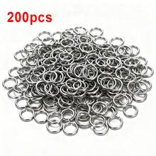 200pcs Stainless Steel Open Jump Rings, Flat Closed Rings For DIY Jewelry Making Accessories Linking Materials - Stainless Steel Skip Rings - View 7
