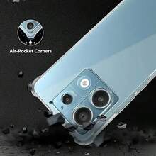 1個透明手機殼，防油、防刮、易清潔，適用於 Galaxy 26/26+/26Ultra/ A14/Galaxy A13 5G/A04S/Galaxy A13 5G/Galaxy A10s/Galaxy A06/Galaxy A05/Galaxy M33 5G/Galaxy M32 5G/Galaxy J4 Core 及更多機型。這是一款高清晰透明防震保護殼。 - 無色 - 查看 4