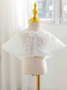 Baby Girls' White Dress, 0-2 Years Old, Birthday Wedding Christening Lace Shawl Formal Dress Set - White - View 9