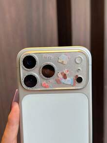 IMD Glitter Rhinestone Lens Film, Luxury Goddess Style, Compatible With Iphone 17 Pro Max Applicable To Daily Shield, Office, Home Daily Shield Office Home Lens Protector Phone Camera Cover Sparkling Crystal Waterproof Shockproof Anti-Fall Scratch Resistant - Multicolor - View 6