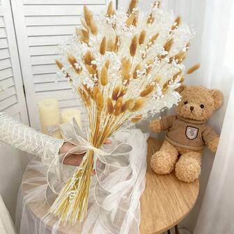 Real Elegant Natural Dried Flowers Bouquet For The Bride Wedding Accessories Decor Artificial Pampas DIY Material Home Supplies