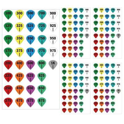 15pcs Scope Sight Stickers - Precise Adjustment Stickers For Outdoor Sports, Used With Photography Cards, Scope Cap Stickers Fit Most Scopes