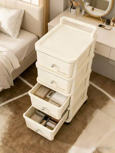 多機能収納カート、引き出しにキャスター付き移動可能、リビング/寝室小物収納、スキンケア/衣服整理防塵収納キャビネット、スナック多層引き出し収納ロッカー、小スペース大容量収納家具、賃貸/一人暮らし/小戸型家庭収納に適している
