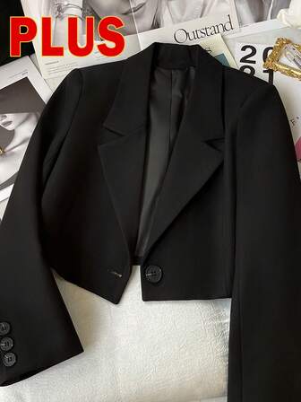 大码女式短翻领休闲西装外套 - 春秋季新款，适合各种场合，包括婚礼、宴会、派对、校园穿着、日常外出，也可作为圣诞节、万圣节、沙特国庆日、新年和其他庆祝活动的节日服装。