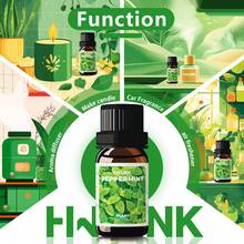 HWLINK 10毫升/0.33液盎司薄荷精油，100%纯天然植物油，适用于车载香薰、芳香疗法、礼品、旅行必备、清爽薄荷油、香薰机、蜡烛制作 - Peppermint - 查看 5