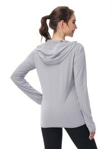 Women's Sunscreen Clothing, Spring And Summer Sun Protection Jacket For Women, Thin Long Sleeve, UV Resistant Ice Silk Fabric, Versatile And Breathable - Silver - View 5