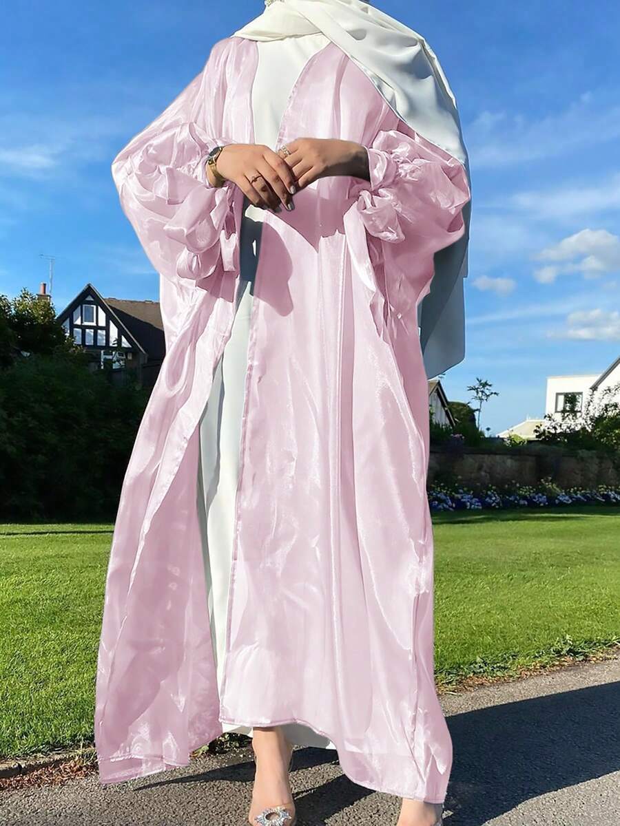Women's Elegant Sheer Long Oversized Arabic Abaya Robe Kimono Cardigan, Batwing Sleeve, No Headscarf, No Inner Wear, Quick Ship Spring