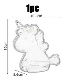 12/1 pieza Cajas de embalaje de caramelos con forma de unicornio transparentes para bodas, fiestas, celebraciones, baby shower, regalos de fiesta de Año Nuevo Feliz 2026 - Multicolor - Ver 8
