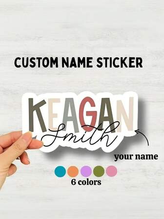 1 st personliga namnskyltsklistermärken, färgglada dekaler, vattenflaskklistermärken, tecknade typsnitt, finns i olika storlekar och färger, återanvändbara, moderna, färgglada, söta, tecknade, kawaii. För vattenflaskor, matlådor, personliga tillhörigheter, glas, koppar, rullar, ballonger, kalligrafiklistermärken, presentaskdekorationer, skolstart, godisbakningspåsdekorationer, julklappar.