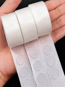 1/3/5 Rolls Balloon Glue (100 Glue Dots/Roll), Double-Sided, Polka Dot Glue, Daily Multi-Purpose Non-Trace Glue, For Balloon Fixing In Parties, Handcraft, Back To School, First Day Of School,Thanksgiving And Valentine's Day - White - View 1