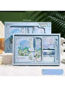 1 Set Dreamy Stationery Gift Box, Birthday Gift, Elegant Notebook & Pen Set, Student Planner Gift Set