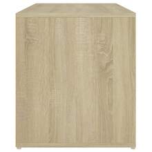 Banco de entrada vidaXL de 80x40x45 cm, madera de ingeniería color roble Sonoma. - Marrón - Ver 7