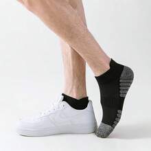 Calcetas para Hombre 8 Pares, Calcetines Deportivos Algodon Transpirables, Tines Cortos Casual Bajos, Calcetas Absorbe el sudor y antiolor para Futbol, Correr, Ciclismo, Gym - negro (M-8 Pare) - Ver 7