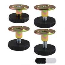 4pcs Adjustable Furniture Legs, Made Of Carbon Steel And ABS Plastic, Can Be Fixed Or Glued With Screws, Suitable For Chairs, Tables, Cabinets And Sofas - Easy To Install, Anti-Slip, Anti-Moisture Legs, Anti-Collision Fixers, Adjustable Stable Top Bed Support