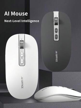 2.4GHz无线可充电AI游戏鼠标，电脑鼠标。它支持多种AI功能，包括PPT制作、图像生成、表单创建、语音输入、问答，以及丰富的办公文档、合同模板和文案撰写工具。