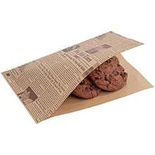 Bag Tek Small Double Open Bag - Greaseproof - 6 1/4" x 4 3/4" - 100 count box - (Pequeño Newsprint) - Multicolor - Ver 1