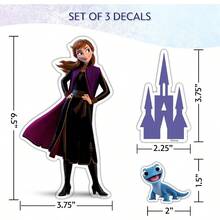 WSXC Disney Frozen Decals - Set Of 9 Elsa Anna Olaf And Sven Waterproof Vinyl Stickers For Water Bottle Laptop Bike Luggage Car Outdoor Rated Water Resistant Vinyl - 超值裝 - 查看 4